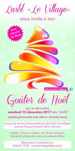 Goûter de Noël Le Village 2017 affiche